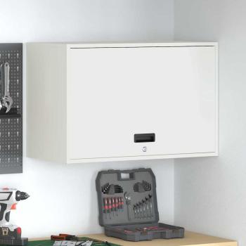 ARDEBO.de - Wandschrank für die Garage mit Gasdrucklift-Tür Weiß