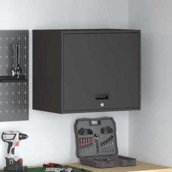 ARDEBO.de - Wandschrank für die Garage mit Gasdrucklift-Tür Schwarz