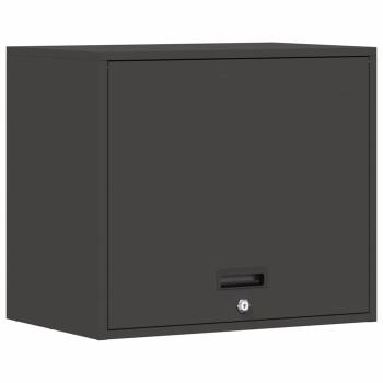 Wandschrank für die Garage mit Gasdrucklift-Tür Schwarz