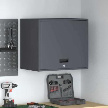 ARDEBO.de - Wandschrank für die Garage mit Gasdrucklift-Tür Anthrazit