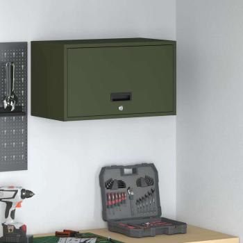 ARDEBO.de - Wandschrank für die Garage mit Gasdrucklift-Tür Olivgrün