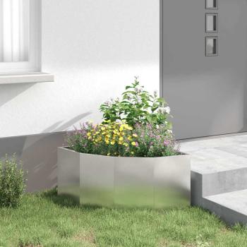 Eckpflanzer Silber 60 x 60 x 35 cm Edelstahl