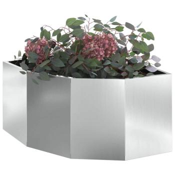 Eckpflanzer Silber 60 x 60 x 35 cm Verzinkter Stahl