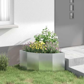 Eckpflanzer Silber 60 x 60 x 35 cm Verzinkter Stahl