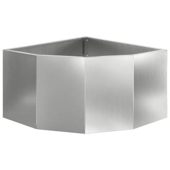 Eckpflanzer Silber 60 x 60 x 35 cm Verzinkter Stahl