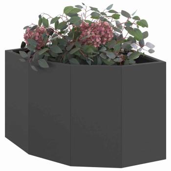 Eckpflanzer Schwarz 45 x 45 x 35 cm Stahl
