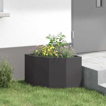 Eckpflanzer Schwarz 45 x 45 x 35 cm Stahl
