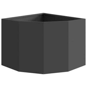 Eckpflanzer Schwarz 45 x 45 x 35 cm Stahl