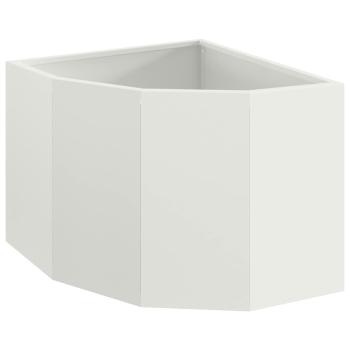 Eckpflanzer Weiß 45 x 45 x 35 cm Stahl