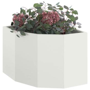 Eckpflanzer Weiß 45 x 45 x 35 cm Stahl