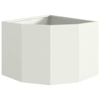 Eckpflanzer Weiß 45 x 45 x 35 cm Stahl