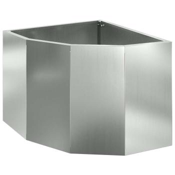 Eckpflanzer Silber 45 x 45 x 35 cm Verzinkter Stahl