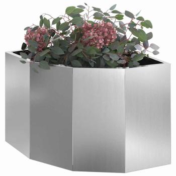 Eckpflanzer Silber 45 x 45 x 35 cm Verzinkter Stahl