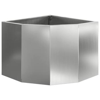 Eckpflanzer Silber 45 x 45 x 35 cm Verzinkter Stahl