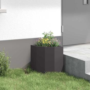 Eckpflanzer Schwarz 30 x 30 x 35 cm Stahl