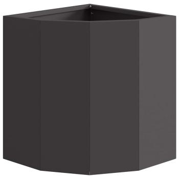 Eckpflanzer Schwarz 30 x 30 x 35 cm Stahl