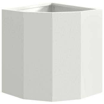 Eckpflanzer Weiß 30 x 30 x 35 cm Stahl
