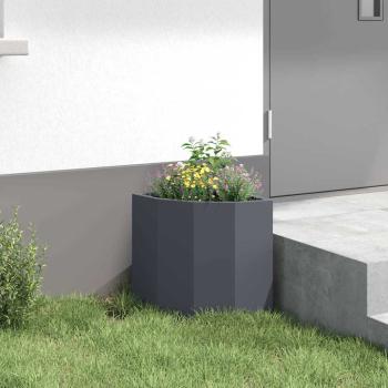 Eckpflanzer Anthrazit 30 x 30 x 35 cm Stahl