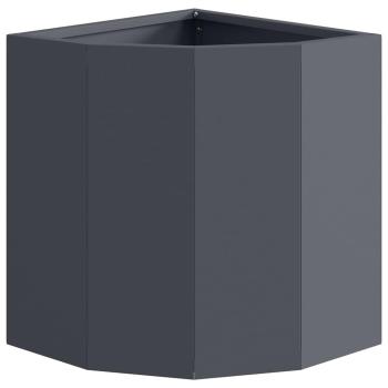 Eckpflanzer Anthrazit 30 x 30 x 35 cm Stahl