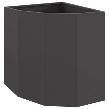 Eckpflanzer Schwarz 45 x 45 x 50 cm Stahl