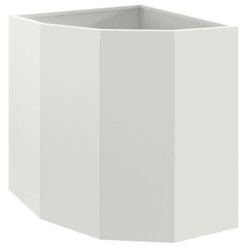 Eckpflanzer Weiß 45 x 45 x 50 cm Stahl