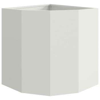 Eckpflanzer Weiß 45 x 45 x 50 cm Stahl