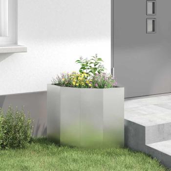 Eckpflanzer Silber 45 x 45 x 50 cm Edelstahl