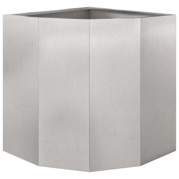 Eckpflanzer Silber 45 x 45 x 50 cm Edelstahl