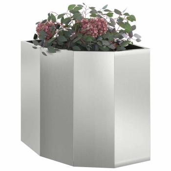 Eckpflanzer Silber 45 x 45 x 50 cm Verzinkter Stahl