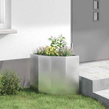 Eckpflanzer Silber 45 x 45 x 50 cm Verzinkter Stahl