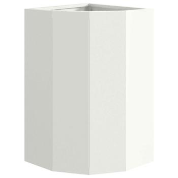 Eckpflanzer Weiß 30 x 30 x 50 cm Stahl