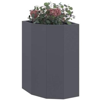 Eckpflanzer Anthrazit 30 x 30 x 50 cm Stahl