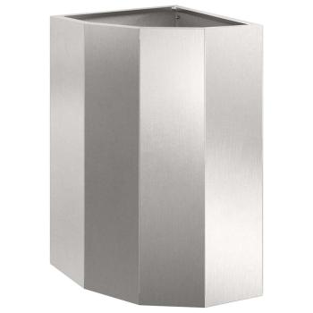 Eckpflanzer Silber 30 x 30 x 50 cm Edelstahl