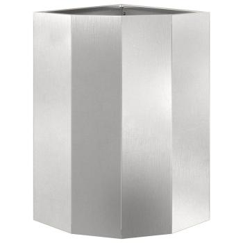 Eckpflanzer Silber 30 x 30 x 50 cm Edelstahl