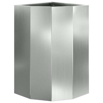 Eckpflanzer Silber 30 x 30 x 50 cm Verzinkter Stahl
