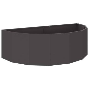 Pflanzkübel Schwarz 120 x 60 x 35 cm Stahl