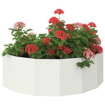 Pflanzkübel Weiß 120 x 60 x 35 cm Stahl