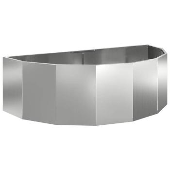 Pflanzkübel Silber 120 x 60 x 35 cm Verzinkter Stahl