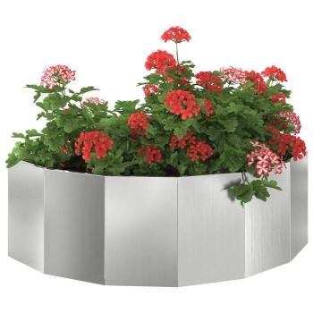 Pflanzkübel Silber 120 x 60 x 35 cm Verzinkter Stahl