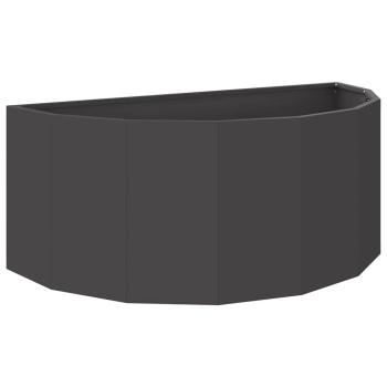 Pflanzkübel Schwarz 90 x 45 x 35 cm Stahl