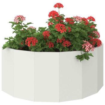 Pflanzkübel Weiß 90 x 45 x 35 cm Stahl