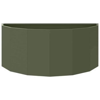 Pflanzkübel Olive Grün 90 x 45 x 35 cm Stahl