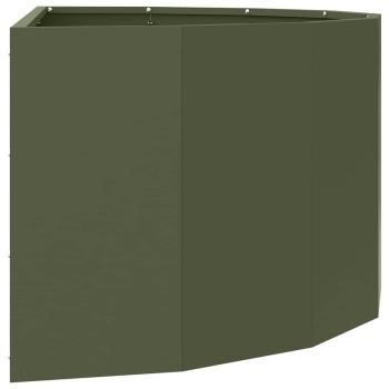 Pflanzkübel Olive Grün 90 x 45 x 35 cm Stahl
