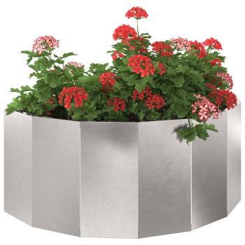 Pflanzkübel Silber 90 x 45 x 35 cm Edelstahl