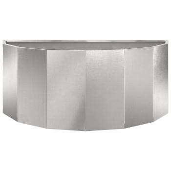 Pflanzkübel Silber 90 x 45 x 35 cm Edelstahl