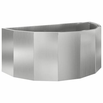 Pflanzkübel Silber 90 x 45 x 35 cm Verzinkter Stahl