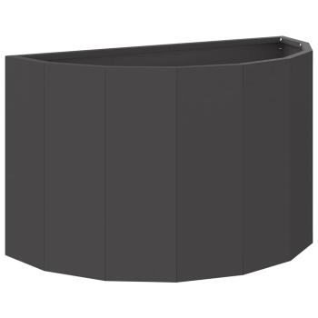 Pflanzkübel Schwarz 60 x 30 x 35 cm Stahl