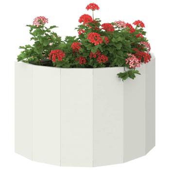 Pflanzkübel Weiß 60 x 30 x 35 cm Stahl