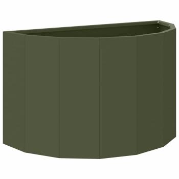 Pflanzkübel Olive Grün 60 x 30 x 35 cm Stahl