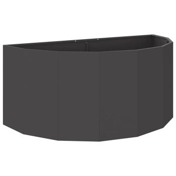 Pflanzkübel Schwarz 120 x 60 x 50 cm Stahl